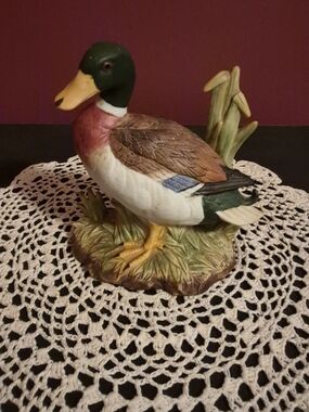 Vintage Mallard Duck Figurine - Classic Multicolor Home Accent